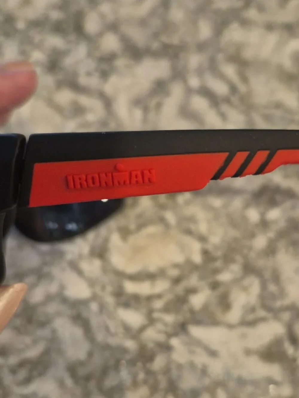 Iron Man Precision Wrap Black Sunglasses with Red Accents